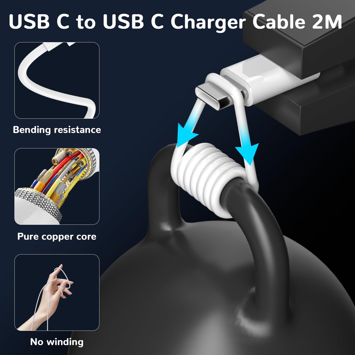 for iPhone 17 16 15 Fast Charger, 2Pack USB C Charger Plug 20W with 6FT USB C to C Cable for iPhone 17 16 15/ Plus/Pro/Pro Max, for iPad Pro/Air/Mini-USB C to C Charging
