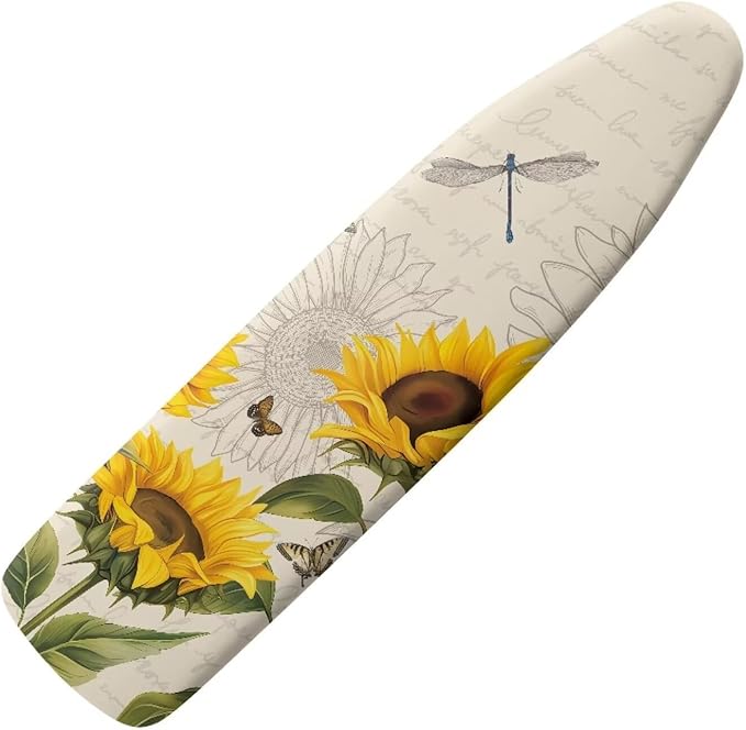 Dragonfly Sunflower Ironing Board Cover and Pad Standard Size Iron Board Covers