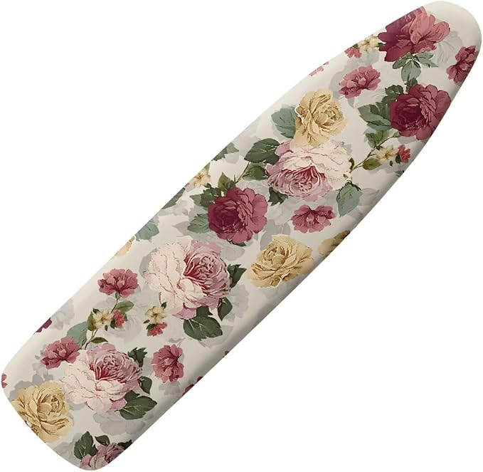 Flower Heavy Duty Ironing Board Cover and Pad Stretch Thick Padding Scorch &
