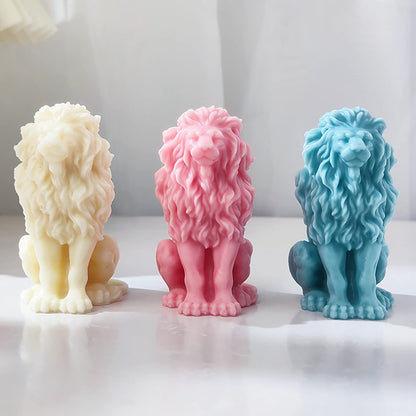 3D Lion Candle Animal Resin Mold - Resin Casting Silicone Molds for Home Decor & Candle Making Wave Spiral Mold