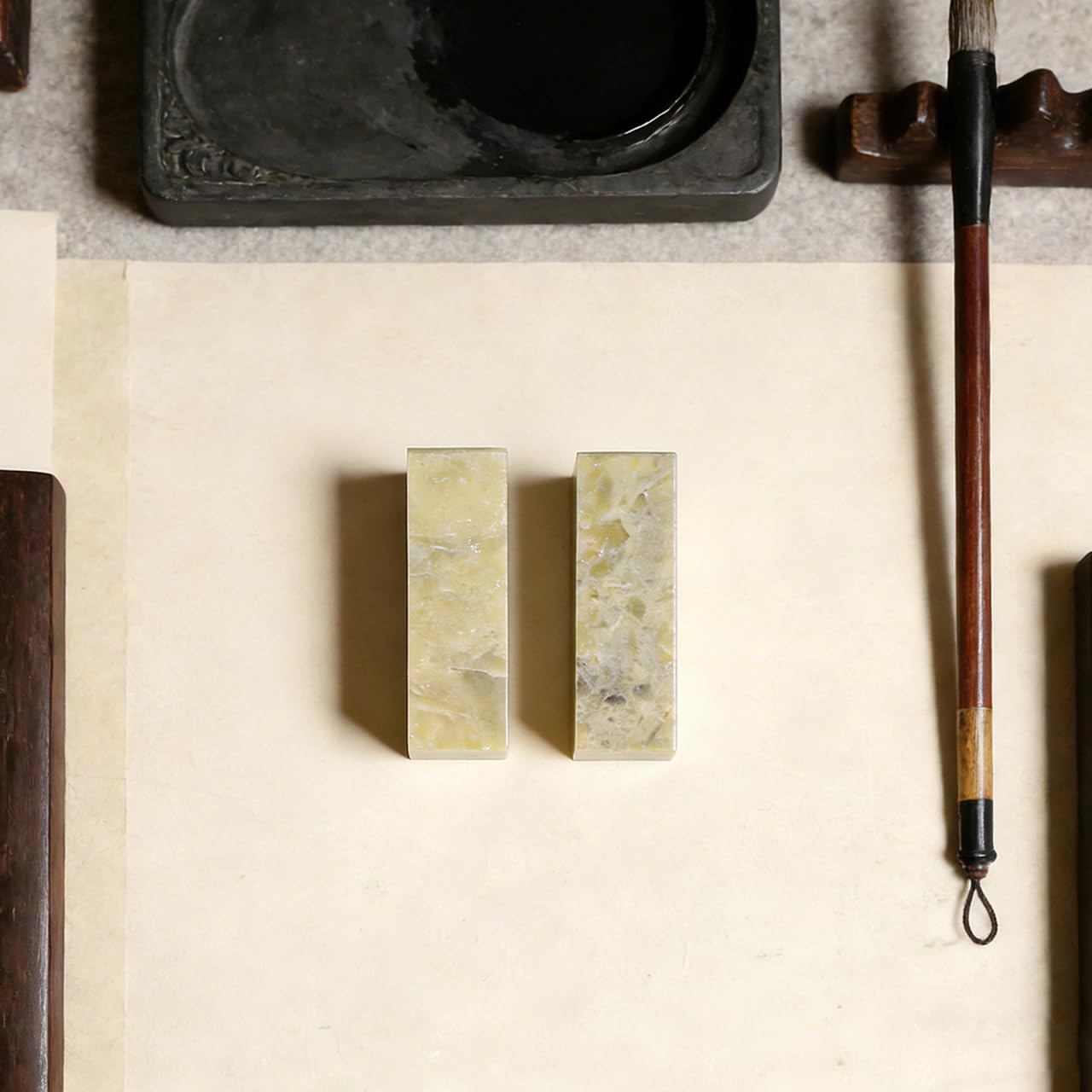 5Pcs Stone Seal Tool Engraved Seal Material for Calligraphy and Crafts for Carving and Decorative Art