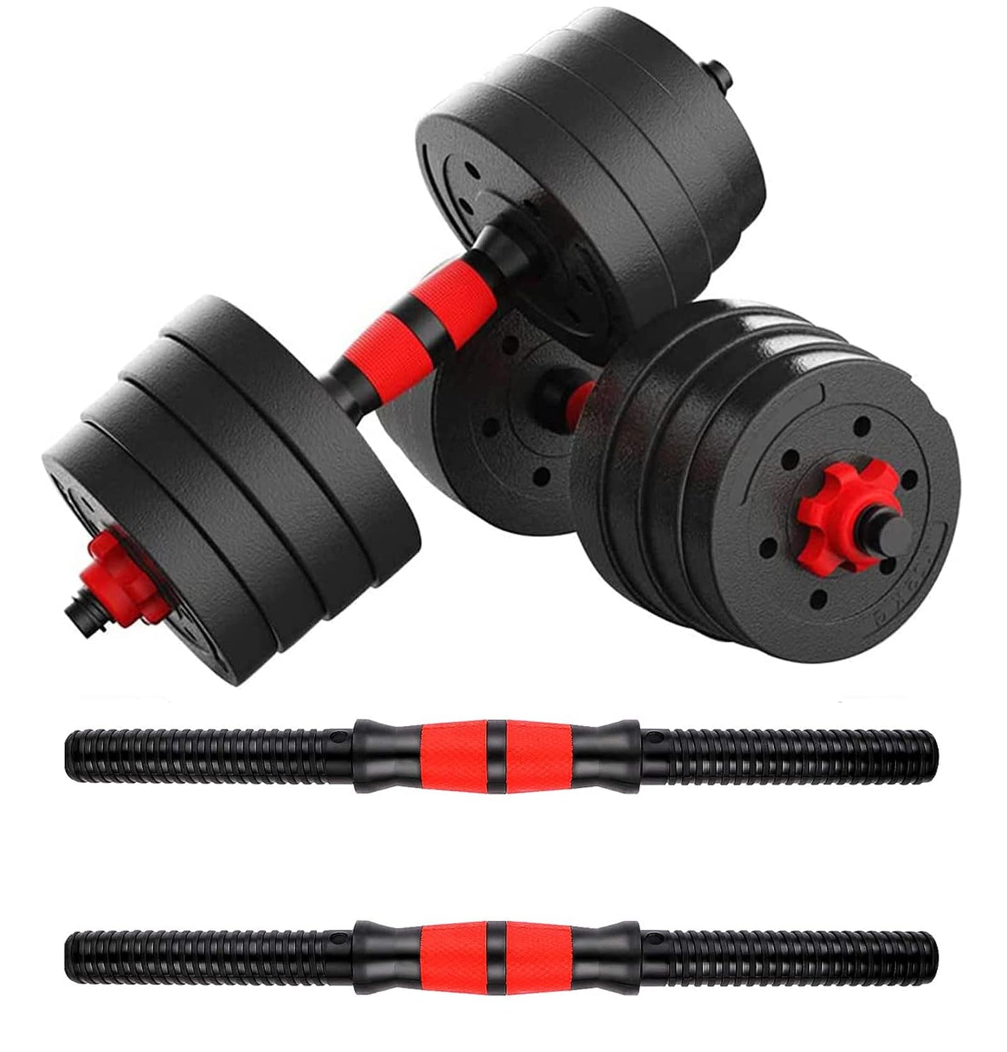 Dumbbell Bars Adjustable Dumbbell Weight Set Barbell Lifting - 2 x 15.74in Bars and 1 x 15.74in Connecting Rods for Gym Home