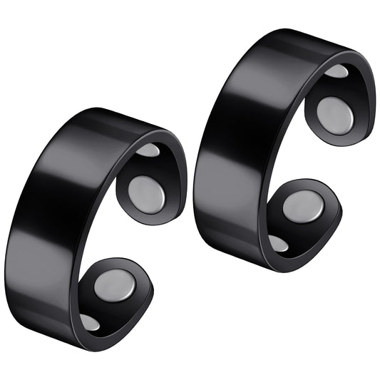 Feraco 2 PCS Copper Rings for Women,99.99% Pure Cooper Magnetic Therapy Thumb Ring Jewelry with Magnets