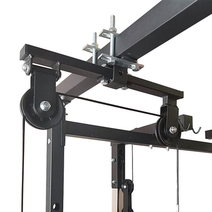 KORIKAHM Upgraded Cable Pulley System for Home Gym, LAT Pull Down Machine, Weight System for Cable Machine, Strength Training Power Cages Racks (Style 1)