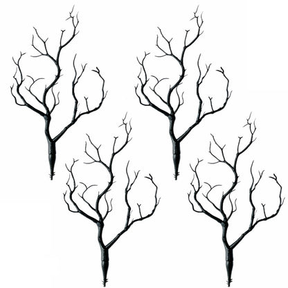 Threemonkys 13.8 inches Artificial Coral Branches Fake Antler Branches Small Branches for Home Decoration Flower Arrangement Wedding Christmas Halloween Festival (Black 10PCS)