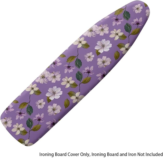 Purple Flower Ironing Board Cover and Pad Cover