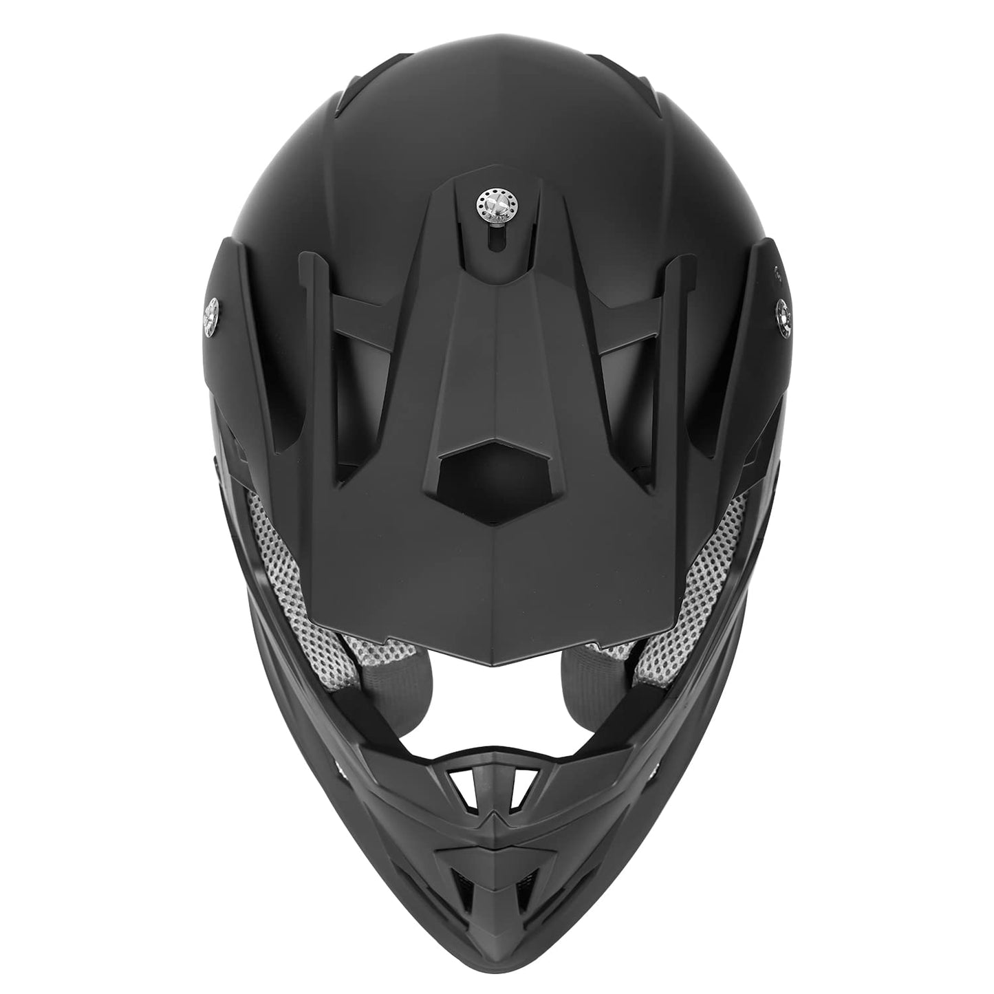 GLX GX23 Dirt Bike/Motocross Helmet - Matte Black, Large - DOT Approved