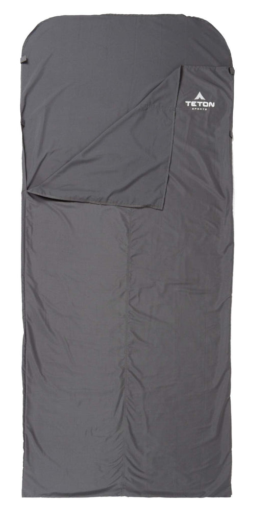 TETON Sports XL Sleeping Bag Liner; A Clean Sheet Set Anywhere You Go; Perfect for Travel, Camping, and Anytime You’re Away from Home Overnight; Machine Washable