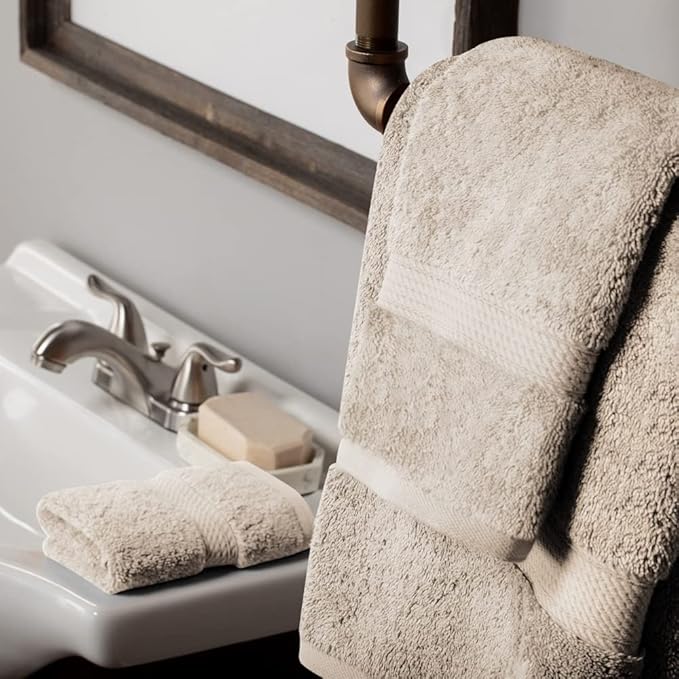 SUPERIOR Egyptian Cotton Pile 3 Piece Towel Set, Includes 1 Bath, 1 Hand