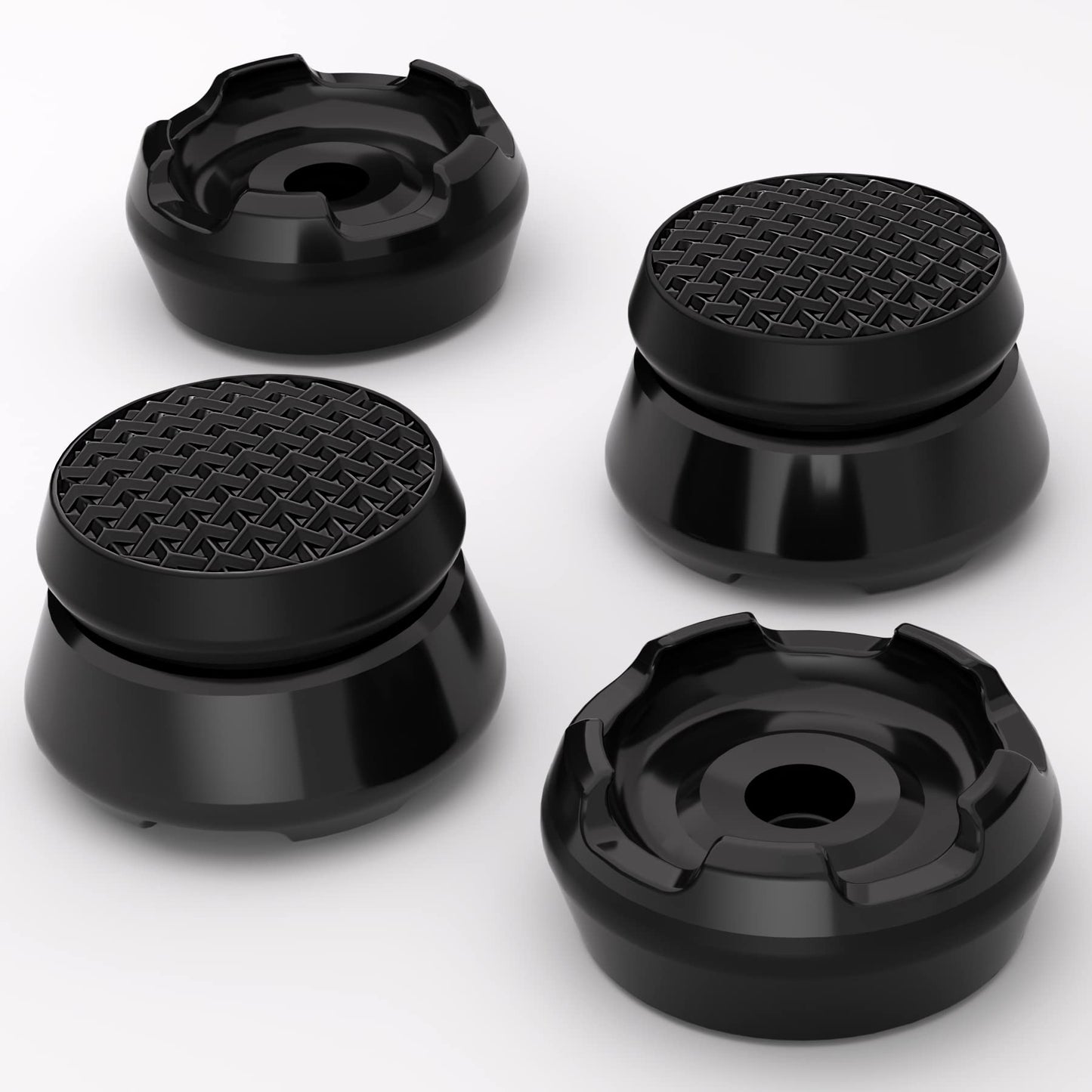 PlayVital Thumbs Pro ARMOR Thumbstick Extender for ps5 Controller, Joystick Caps Grip for ps5 Controller - 2 High Raise and 2 Mid Raise Dome - Black