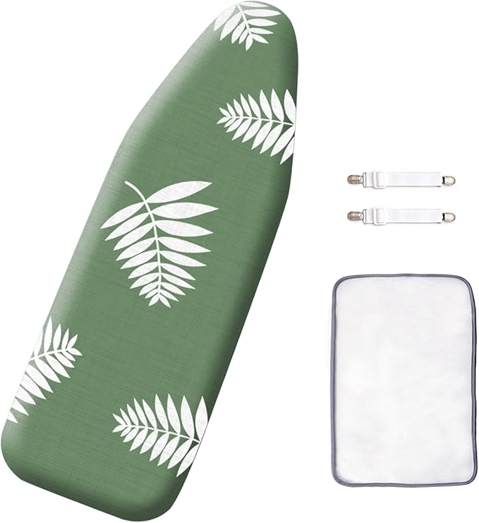SheeChung 14x42 Inch Over-The-Door Ironing Board Cover and Pad, Cotton Cover