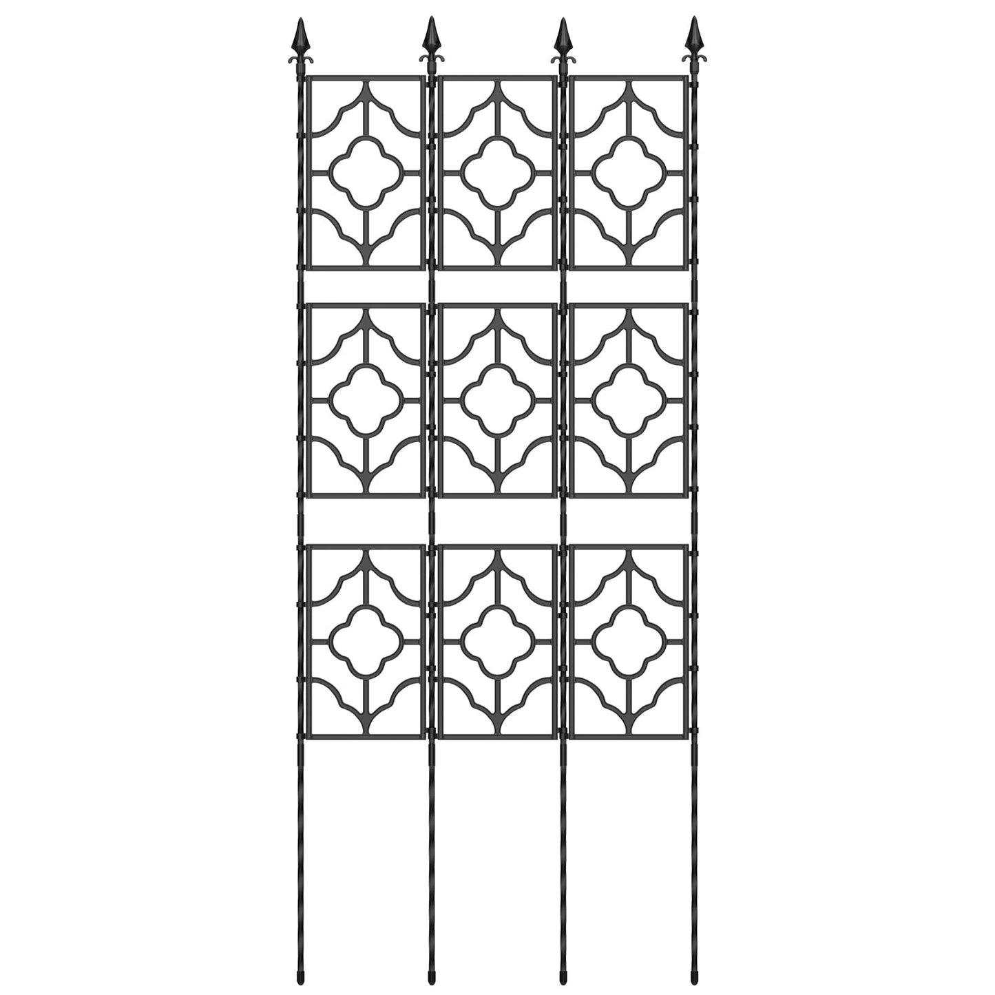 Housolution 64.57×25.28in Garden Trellis for Climbing Plants Outdoor, Plant Trellis Frame with Plastic Coated Iron Tubes for Vines Flowers Vegetable, Plant Climbing Frame Indoor Outdoor