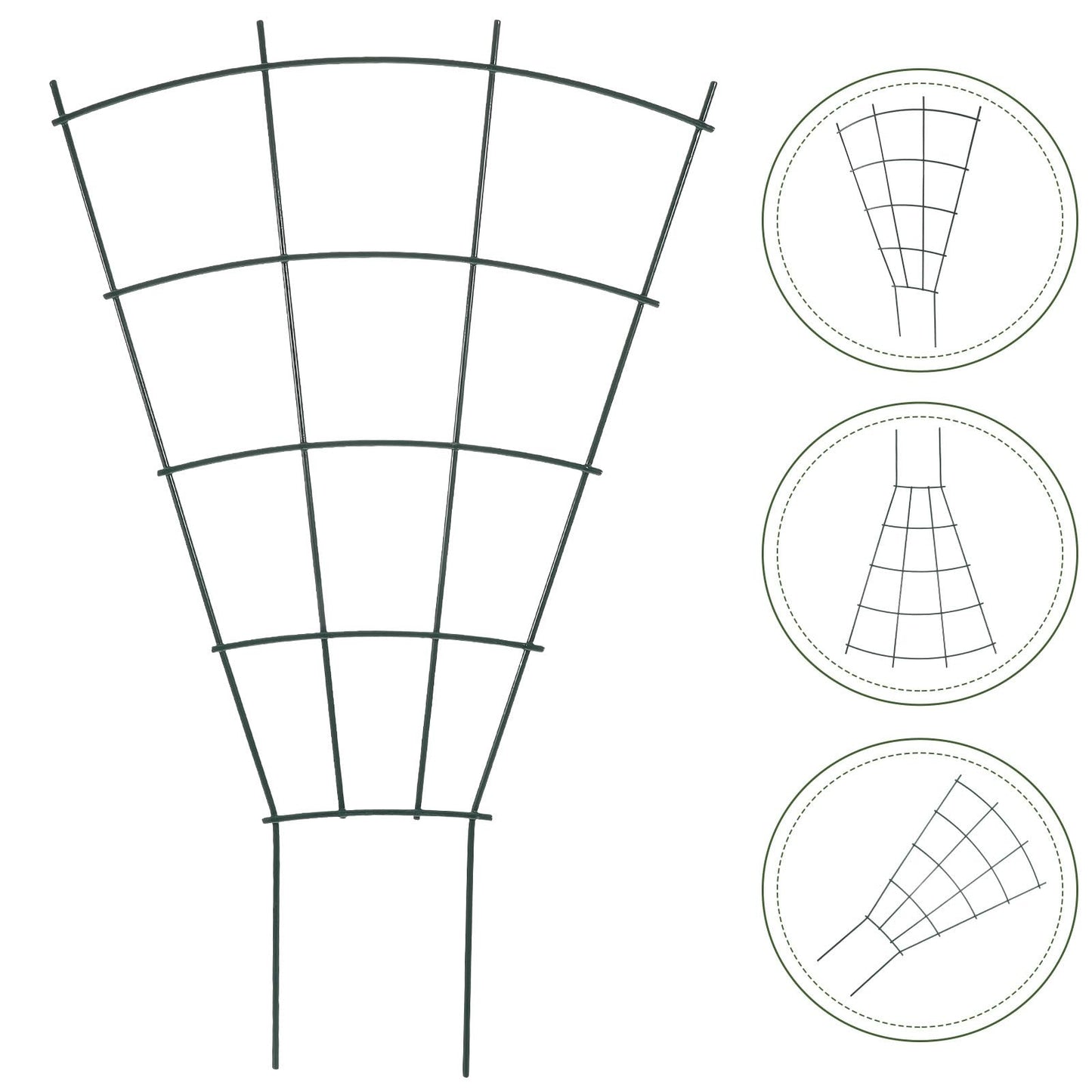 Operitacx Garden Trellis Plant Climbing Rack for Indoor and Outdoor Use, Metal Vine Climbing Support with Fixed Stakes for Potted Plants and Garden Vegetables