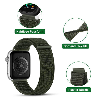 Vicloon Nylon Fabric Watch Straps, Pack of 2 Quick Release Watch Strap 20mm Nylon Replacement Watch Band for Men and Women Multicolors (Black+Green)