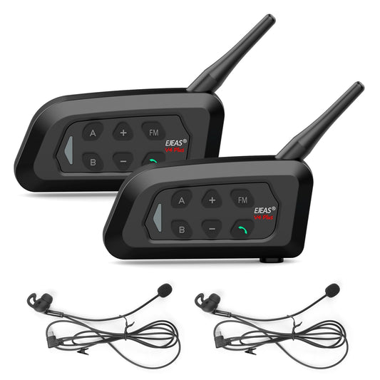 EJEAS V6C Professional Football Referee Bluetooth Intercom, 2 People Wireless Bluetooth Headset with Running Armband for Soccer Hockey Rugby Sports (2 Pack)