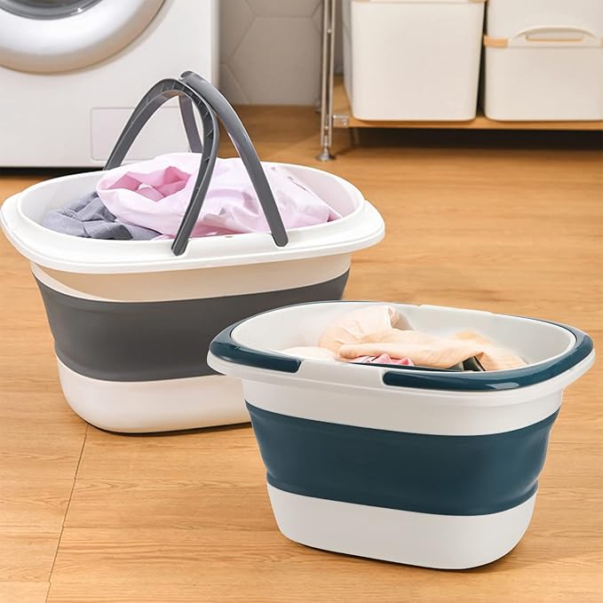 Coloch 2 Pack 16L/4.2 Gallon Collapsible Plastic Bucket, Foldable Mop Bucket
