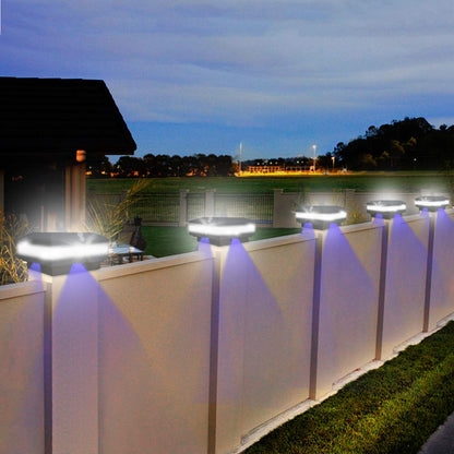 Solar Post Lights,GEYUEYA Home Solar Post Cap Lights Fence Lights Outdoor for 4x4 3x3 3.5x3.5 5x5 6x6 inch Wooden Posts Deck Patio Garden Yard Decoration Waterproof Pure White Blue Lamp