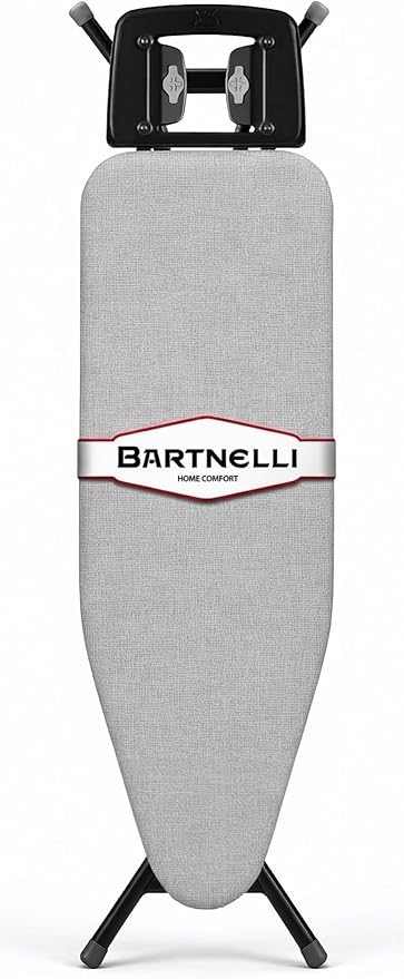 Bartnelli Extreme Stability Ironing Board 43x13 Upgraded Heavy-Duty Metal Frame