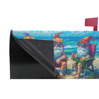 ALAZA Summer Gnomes Humor Magnetic Mailbox Cover Beach MailWraps Garden Yard Home Decor for Outside Standard Size-18"x 20.8"