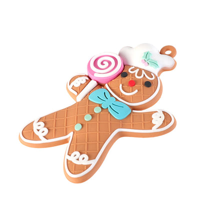 Gingerbread Man Christmas Ornaments for Christmas Tree, 8PCS Cute Gingerbread Christmas Hanging Decorations for Xmas Tree Hanging Ornaments Holiday Party DIY Decor