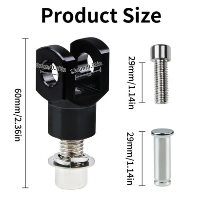Motorcycle Foot Pegs Mount Supports Compatible with Harley Softail FX FXST FXR Low Rider Sport Glide Footrest Mounting Clevis Hardware Kit (Black)