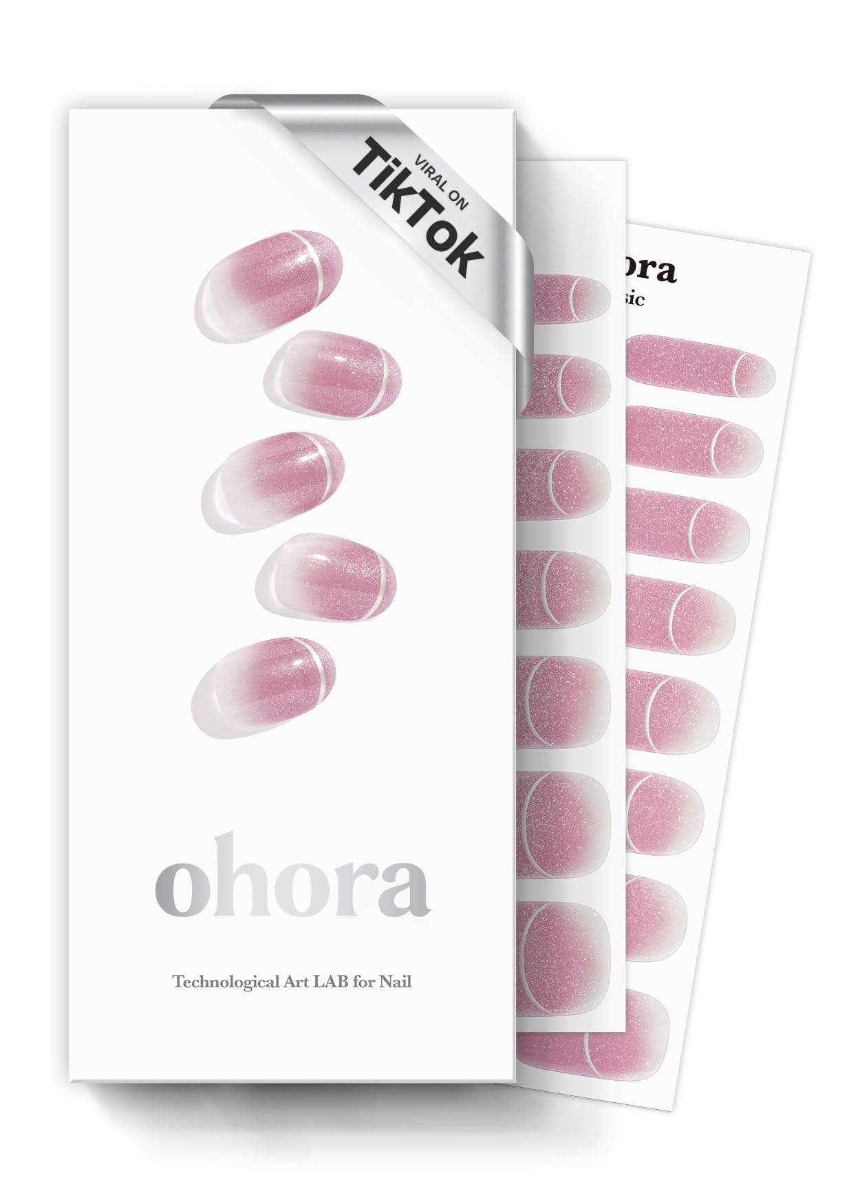 ohora Bundle Set (N Addict Starter Kit) - Red Solid Gel Nail Strips with UV/LED Lamp and Mini Remover, Salon-Quality, Long Lasting, Easy to Apply & Remove - Includes Prep Pads, Nail File, Wooden Stick
