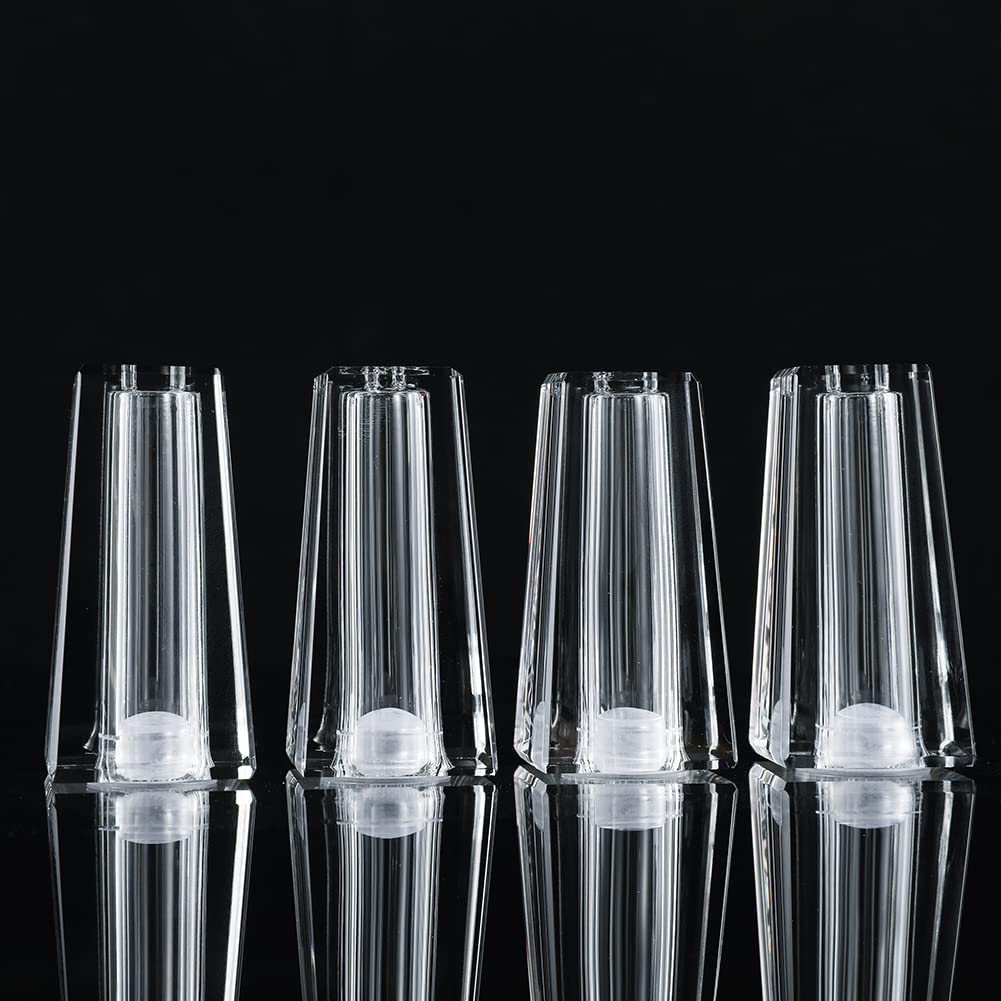 Maxistal Salt and Pepper Shaker Set Spice Dispenser Refillable Design Cut Crystal Seasoning Shaker Kitchen Decor for Cooking Table, RV, Dinner Party, Camping BBQ (Set Of 4)