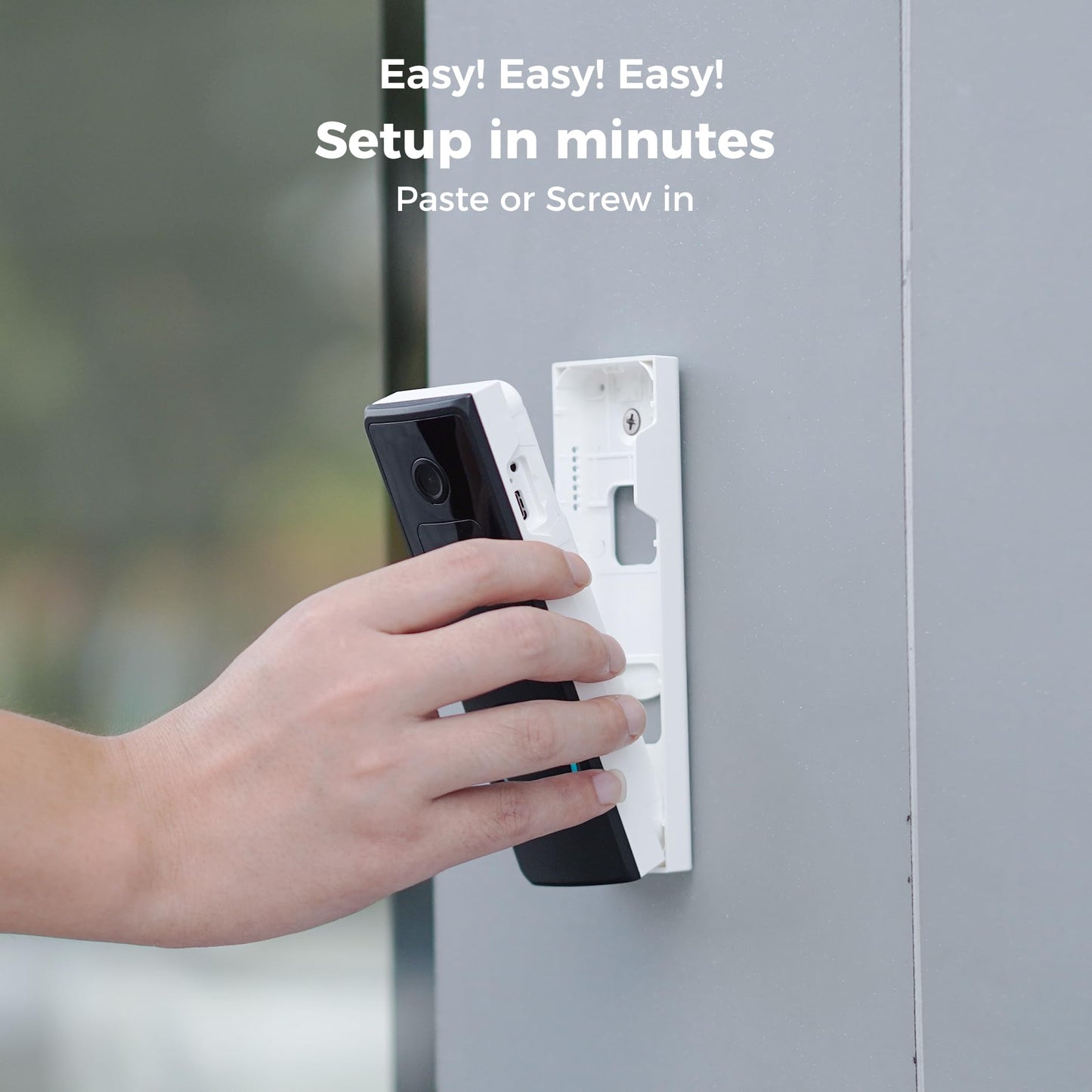 Vicohome DB3 2K Smart Video Doorbell with Chime, Home Security Battery Camera Wireless, Audible Alarm, Easy to Setup, Human Detection,Two Way Audio, 2.4GHz Wi-Fi, No SD Slot, 180 Days Exchange Policy