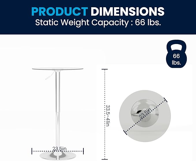 Flash Furniture Chad 23.5'' Round Glass Cocktail Table