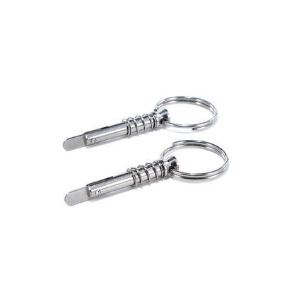 10 Pack Quick Release Bimini Pins, 1/4" Diameter - Boat Canopy Top Pins with Pull Ring, Full 316 Stainless Steel Marine Hardware