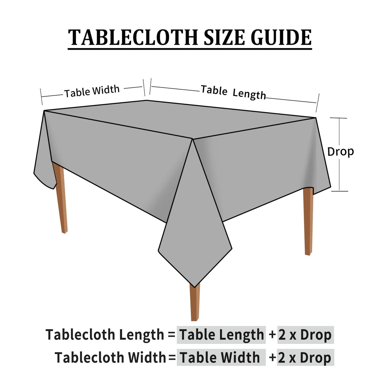 Smiry Rectangle Table Cloth, Waterproof Heavy Duty Vinyl Tablecloths, Wipeable Washable Table Cover for Kitchen and Dining Room (Brown, 60" X 120")