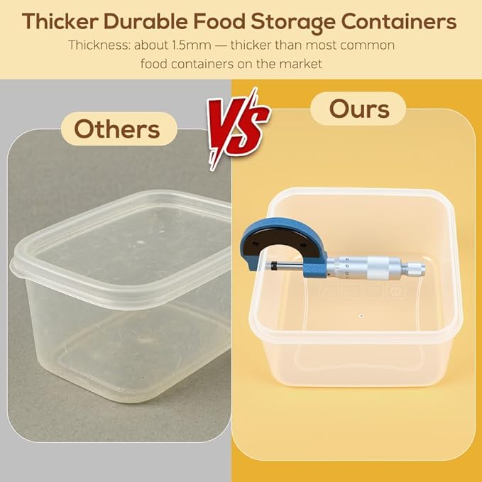 50 PCS Thicker Food Storage Containers