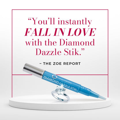 Connoisseurs Jewellery Cleaner Diamond Dazzle Stik | Cleaner for Jewellery Sparkle & Shine | Brush Tip & Compact for Diamonds & Precious Stones (Diamond Dazzle Stik)
