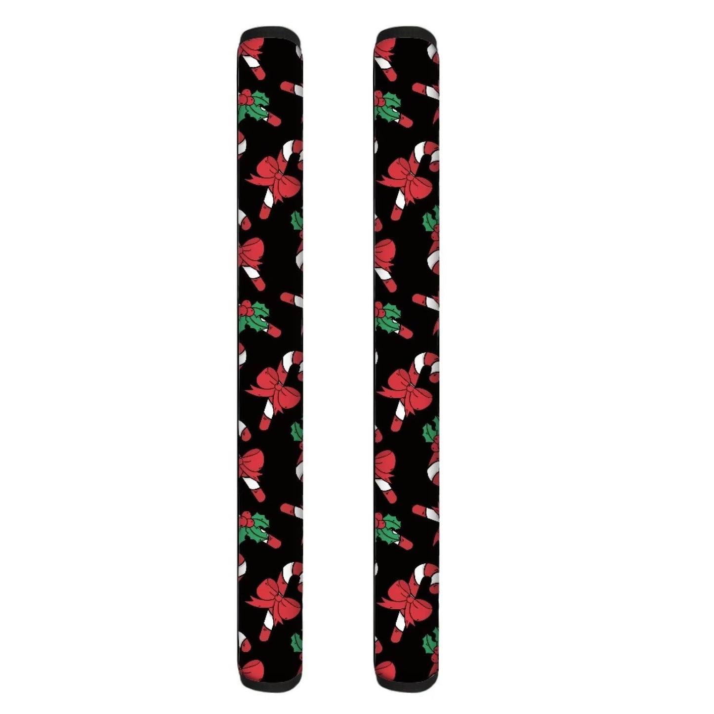 GLENLCWE Christmas Candy Print Refrigerator Door Handle Covers Protectors Kitchen Appliance Handles Kitchen Decor Protectors Anti-Static Stains Resistant,2PCs,Christmas Decorations