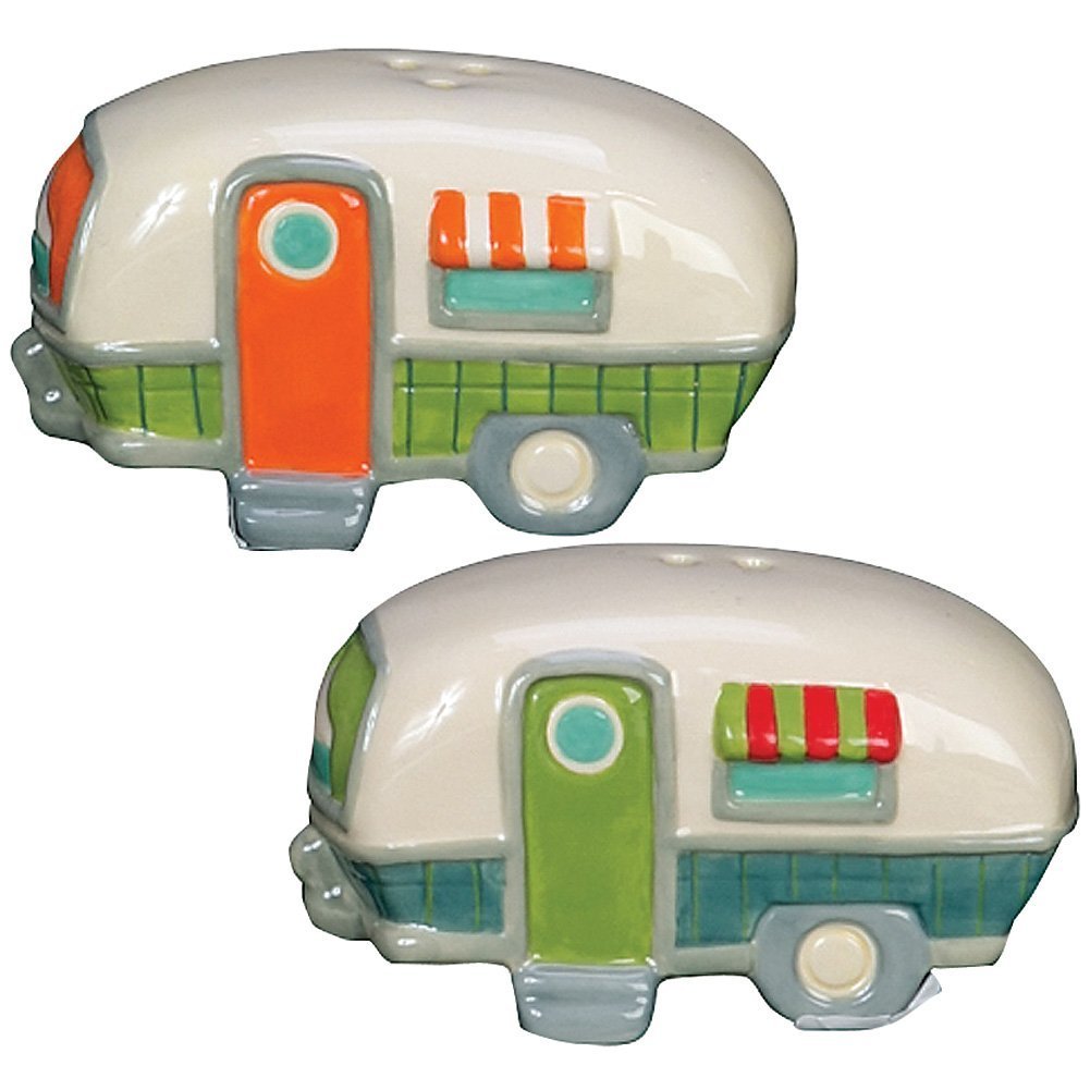Happy Camper 3 Piece Kitchen Bundle, Towel with Salt and Pepper Shakers