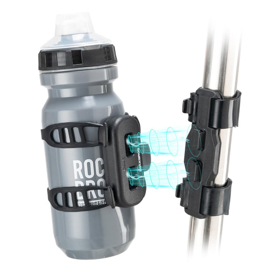 ROCKBROS Magnetic Strap Water Bottle Holder with Quick-Release Button for Road Bikes, Mountain Bikes, Scooters, Backpacks, and Folding Bikes
