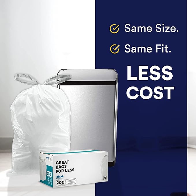 Plasticplace Custom Fit Trash Bags, Compatible