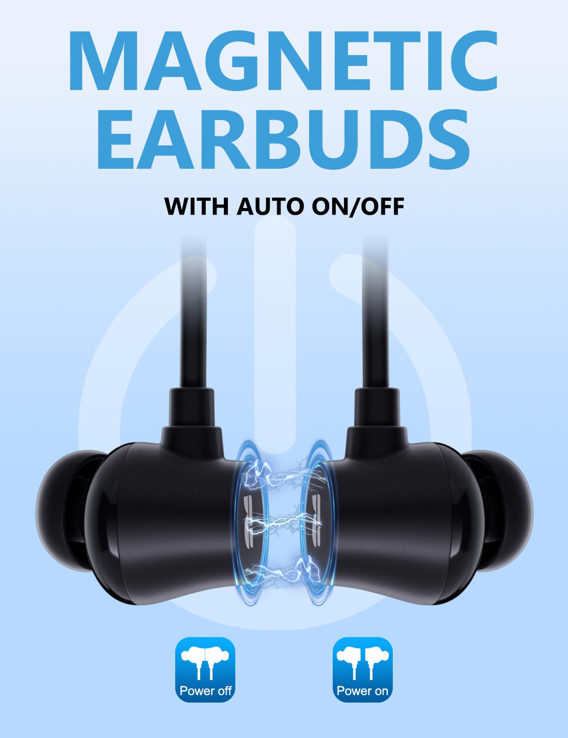 Active Noise Cancelling Headphones, Wireless In Ear Neckband Bluetooth Headphones with 3 AI Mics ENC, 60Hrs Playtime, V5.3 Magnetic Earbuds, Multipoint Connection Earphones for Work/Travel/Home/Office