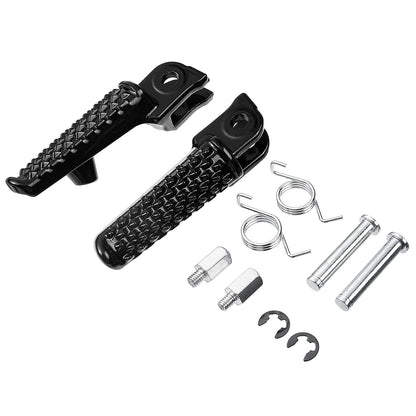 VPZMT Motorcycle Front Foot Pegs Footrests Pedal for Honda 2003-2023 CBR 600RR, 2004-2023 CBR 1000RR, 2008-2023 CB1000R Models (Front-Black)