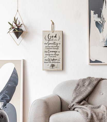 YZEXEZY Inspirational Religious Wall Decor-Serenity Prayer Sign12"x6"-God Grant Me Serenity, Courage,Wisdom-Christian Wall Art,Christian Gifts,Religious Gifts