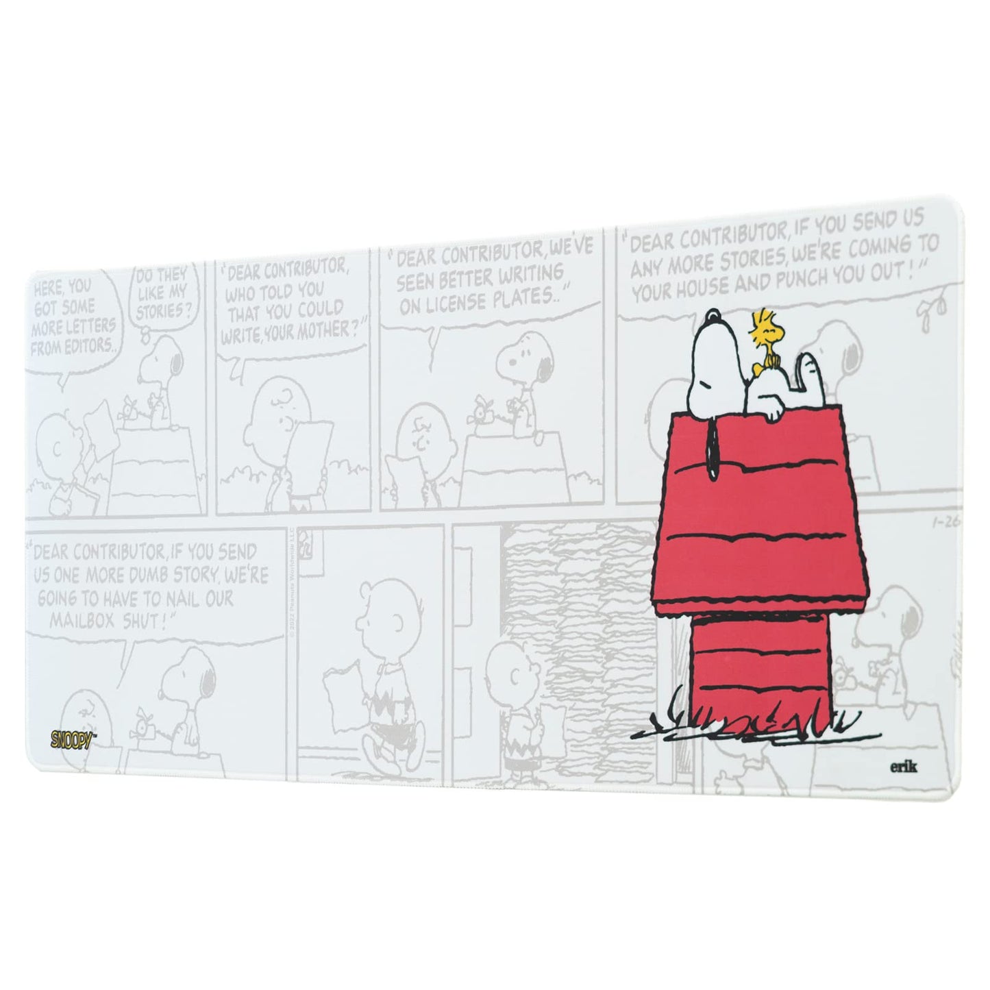 Grupo Erik XXL Mouse Pad - Snoopy Gifts For Dog Lovers | Gaming Desk Mat 31.5 x 13.8 inches, Non-Slip Rubber Keyboard & Mouse Mat Large | Gaming Gifts Gamer