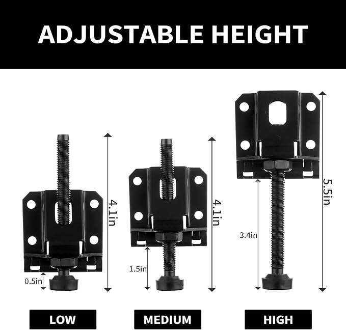 16 Pcak Adjustable Leveling Feet, Heavy Duty Furniture Levelers, Adjustable
