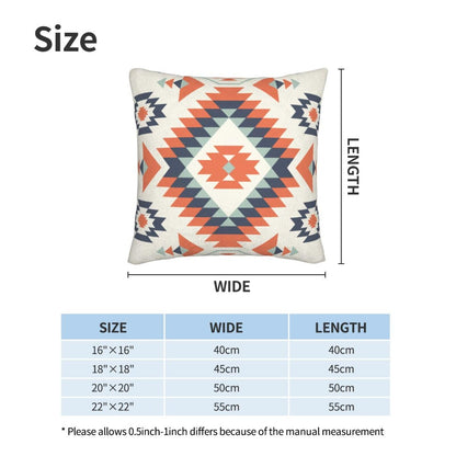 aipoase Aztec Throw Pillow Covers 18 X 18 Inch Set of 2 Pillow Cases Decoration Cushion Cover for Sofa Bedroom Living Room Outdoor