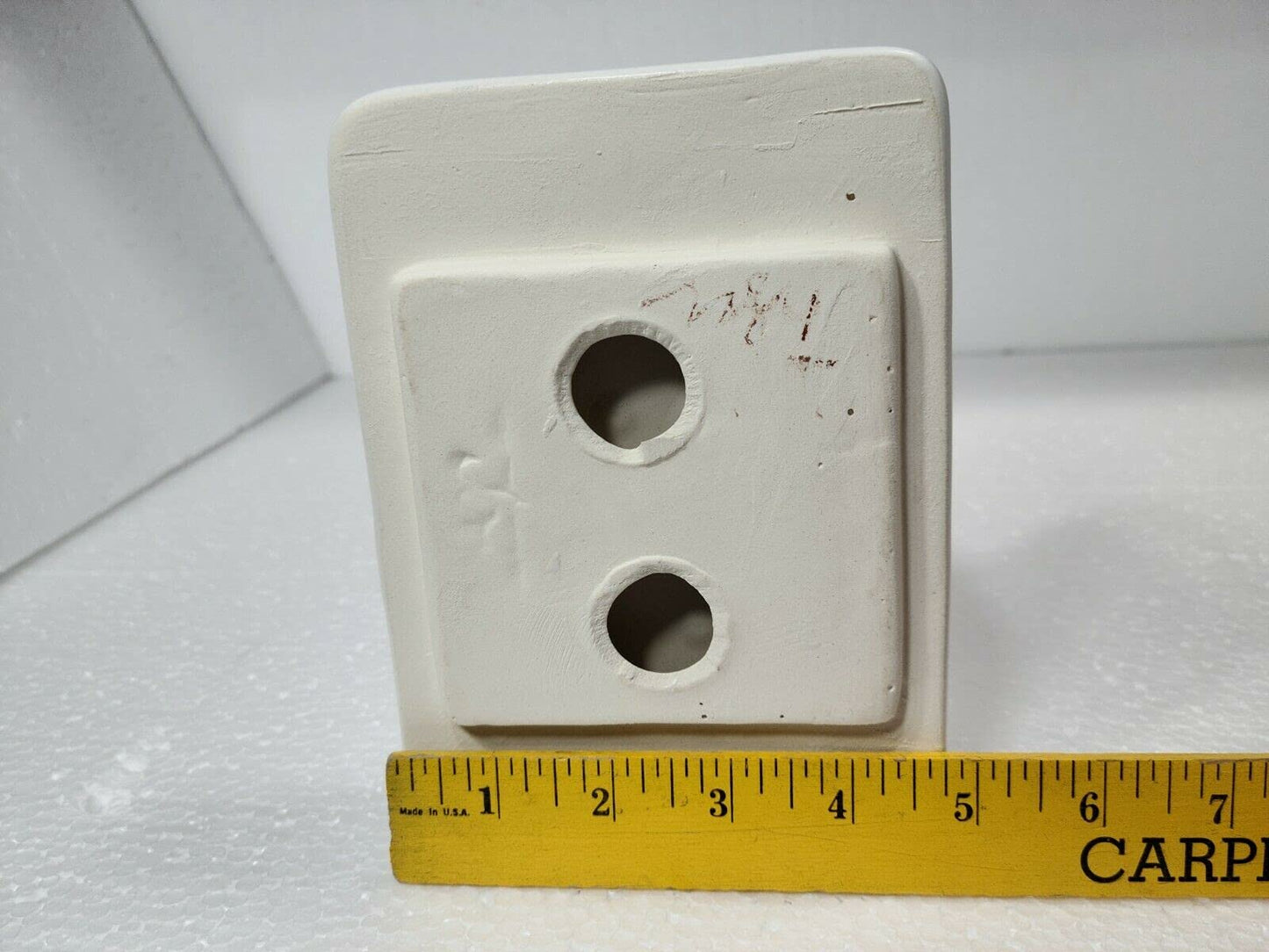 Bright White Matte Ceramic Soap Dish Tray Tile in Daltile Color 0790 Mid Century Modern Retro
