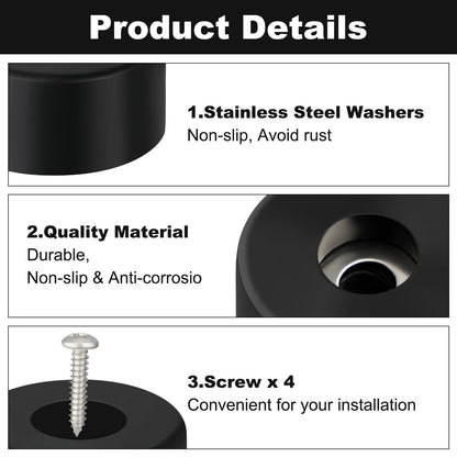4 PCS 192310GS Anti Vibration Rubber Feet for Air Compressors, Anti Vibration Pads for Washing Machine, Rubber Feet for Electronics, Coleman Powermate, Sanborn, Generators, Pressure Washers and More
