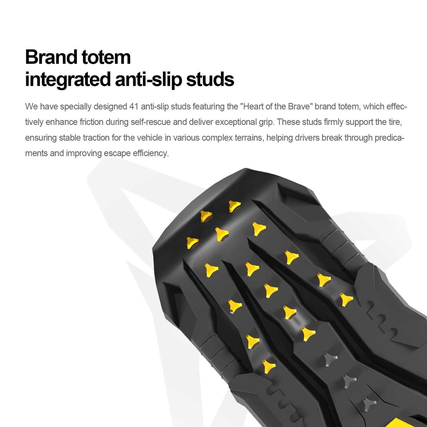 Heavy Duty Off-Road Traction & Recovery Boards | 10T Load | PA6 Nylon Mats | Dual Color Injection | 10 Mounting Holes | Mechanical Structure | Essential Recovery Gear | Sand Mud Snow