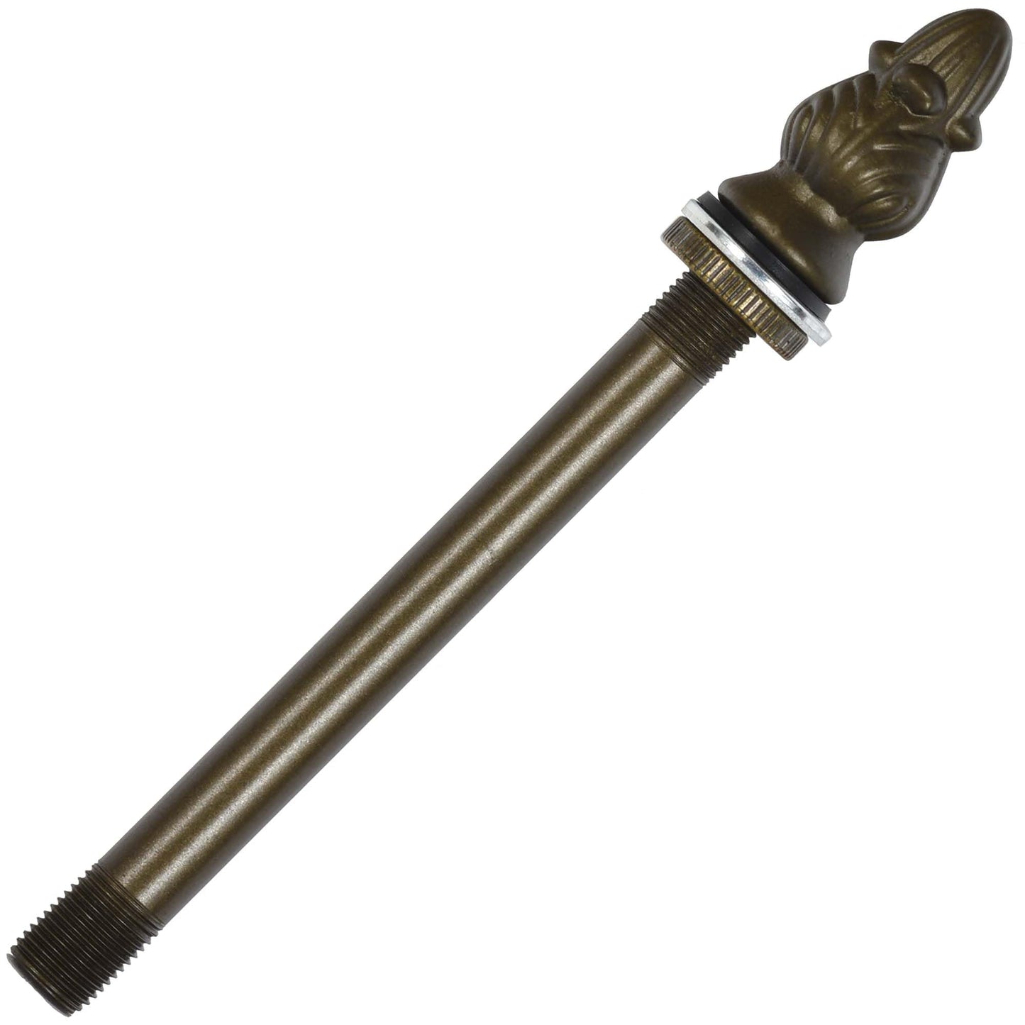 Bieye SS021 Lampshade Support with Finial for Tiffany Style Stained Glass Floor Lamp Table Lamp (G3/8 115mm Bronze Acorn)