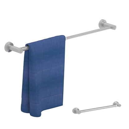 Adjustable Towel Bar, HOMOTEK Economical Bathroom Towel Holder Rod from 12 Inch to 22 Inch Single Towel Racks, Wall Mount Towel Rail, Towel Hanger Hook for Kitchen(1 Pack Brushed Stainless Steel)