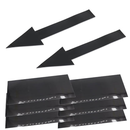 Joyangy 8 x 2 inch Black Arrow Sign Stickers, 12 Pack Waterproof PVC Removable Self Adhesive Floor Decals, Wall Marking Arrow Signs for Road Instructions