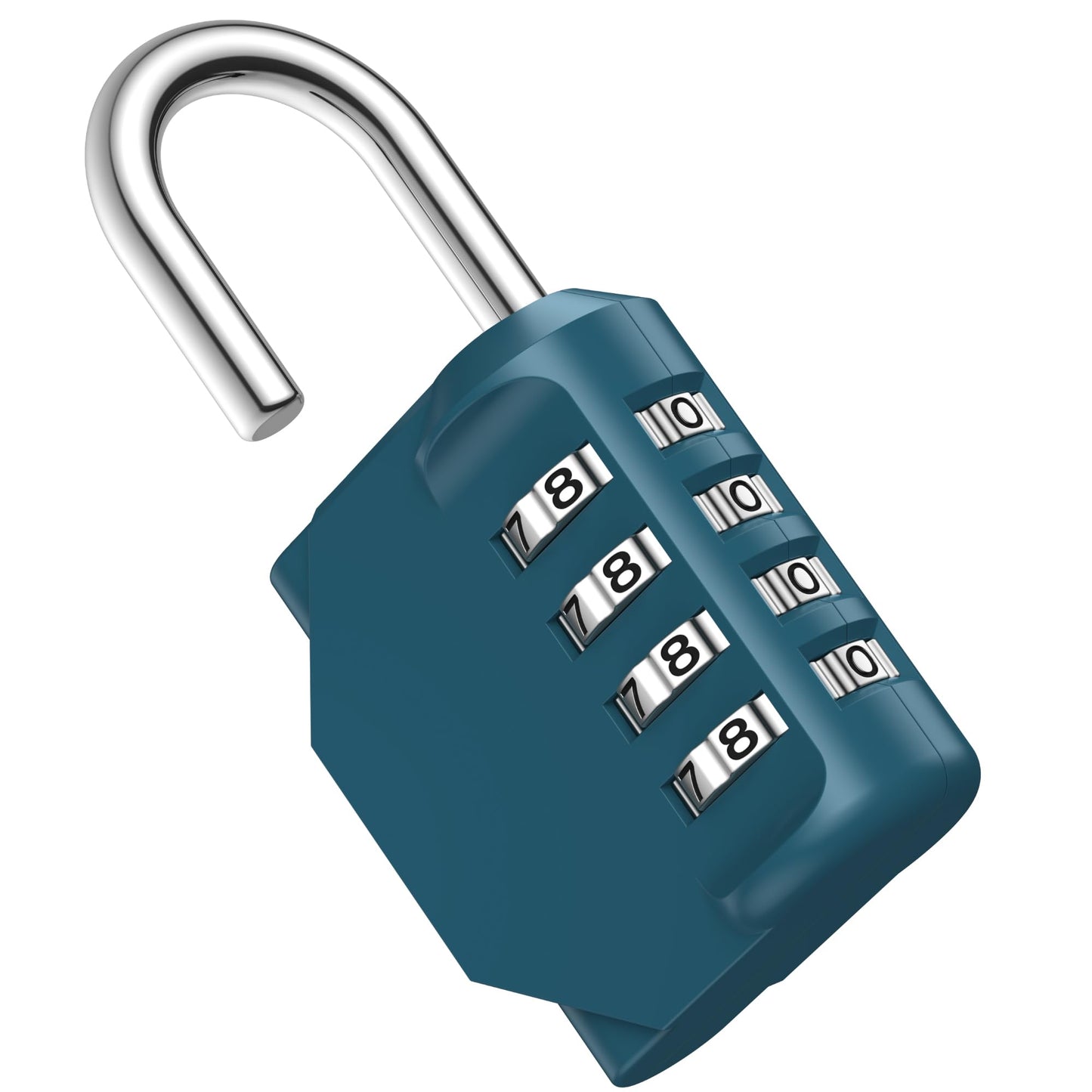 Puroma Combination Lock 4 Digit Waterproof Locker Locks Secure Outdoor Padlock for Gym Lockers, Toolboxes, Gates, Fences, Storage, Sports Locker (Peacock Blue)